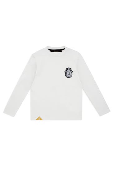 BILLIONAIRE Langarmshirt CREST 01 | white