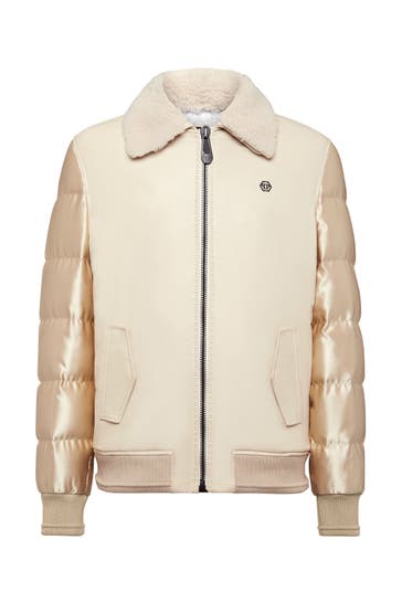 PHILIPP PLEIN Lederjacke 06 | beige