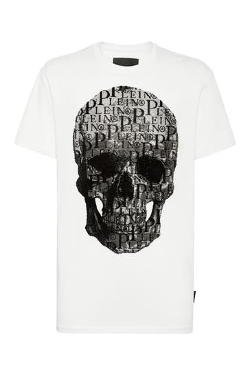 PHILIPP PLEIN T-Shirt SKULL AND PLEIN 01 | white