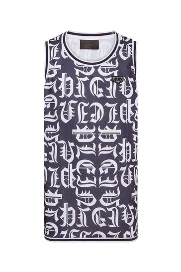 PHILIPP PLEIN Tank Top GOTHIC PLEIN 24 | navy