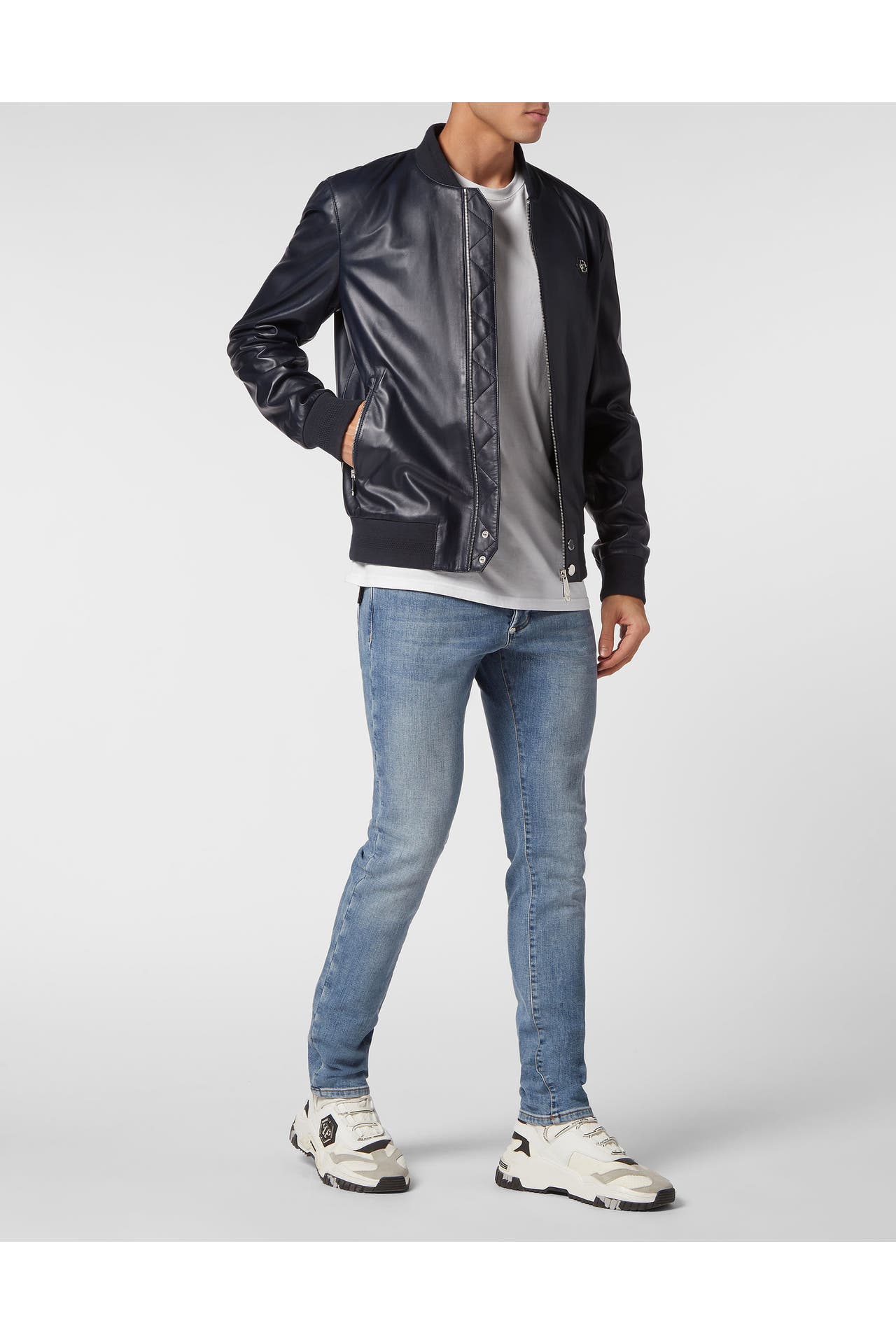 PHILIPP PLEIN Lederjacke 14 | darkblue, Bild 1