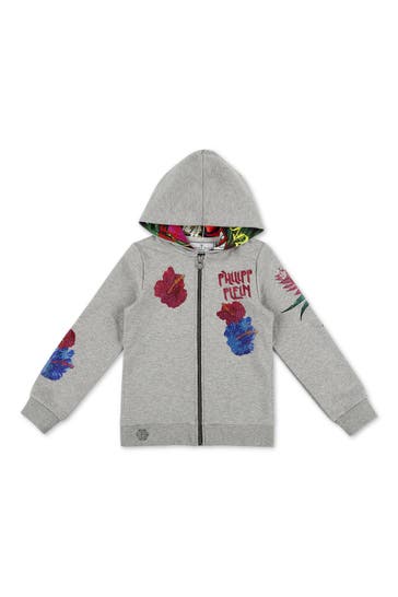 PHILIPP PLEIN Hoodie Sweatjacket Flowers