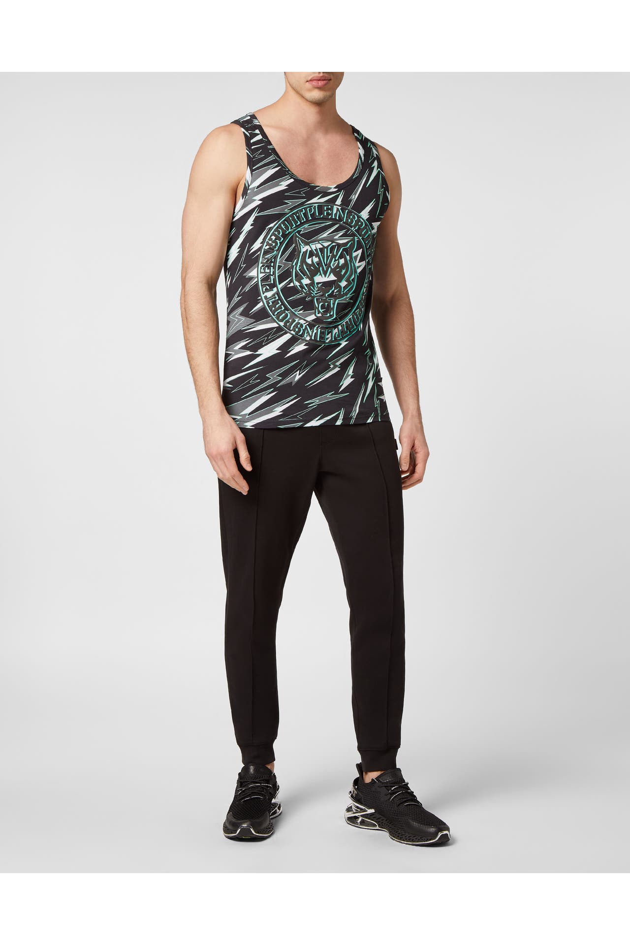 PLEIN SPORT Tank Top 0263 | Black/Mintgreen, Bild 1