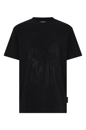 PHILIPP PLEIN Kurzarm-Rundhals-T-Shirt SKULL