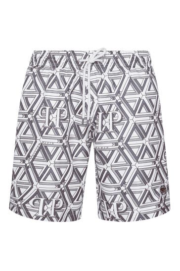 PHILIPP PLEIN Badehose HEXAGON MONOGRAM