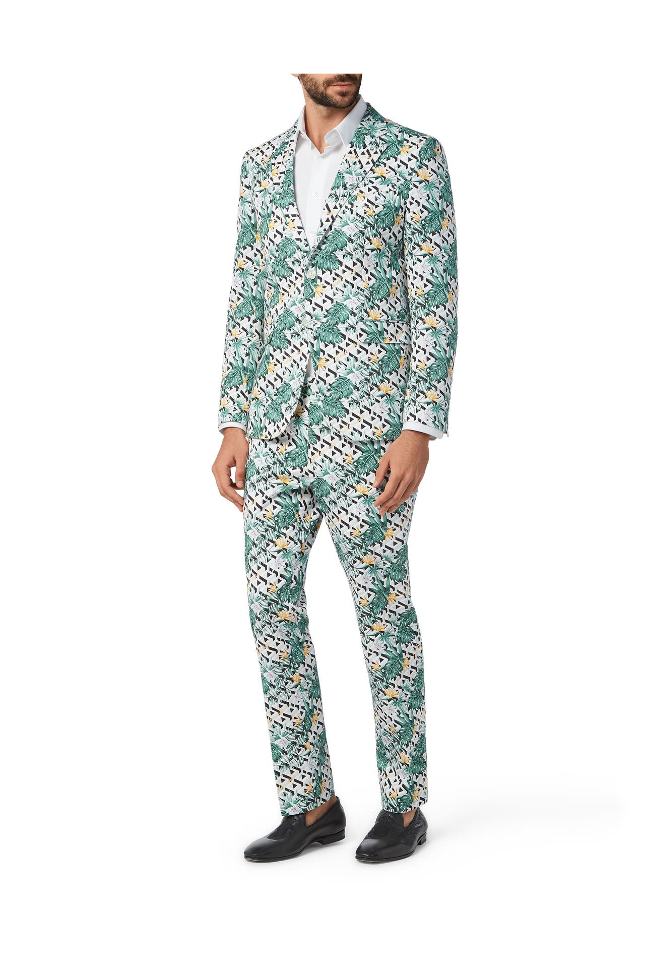 BILLIONAIRE Business-Sakko 0105 | white/green Slim Fit, Bild 1