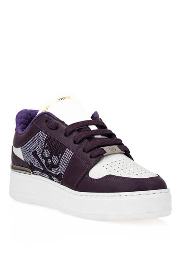 PHILIPP PLEIN Sneaker SKULL 0173 | white/purple