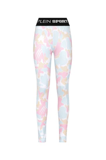 PLEIN SPORT Leggings CAMOUFLAGE 0307 | rose/lightblue Skinny