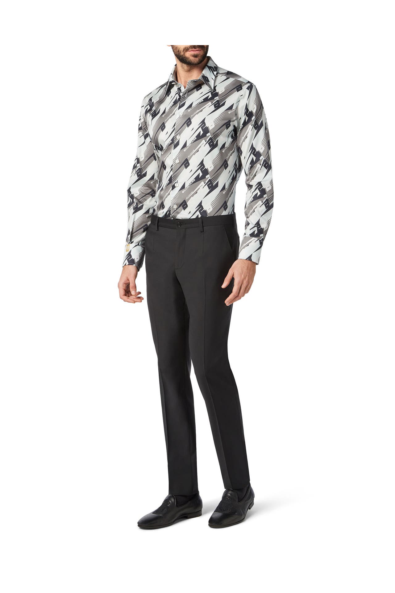 BILLIONAIRE Business-Hemd RACING 10 | grey Slim Fit, Bild 1