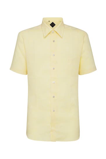 BILLIONAIRE Kurzarmhemd 09 | yellow Regular Fit