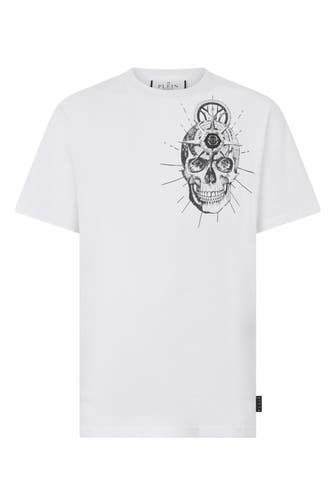 PHILIPP PLEIN Kurzarm-Rundhals-T-Shirt SKULL