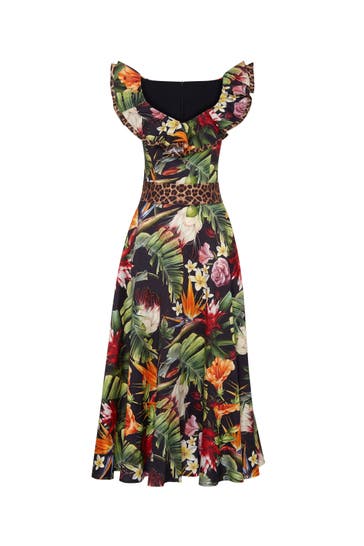 PHILIPP PLEIN Kleid FLOWERS 0221 | black/multicolored