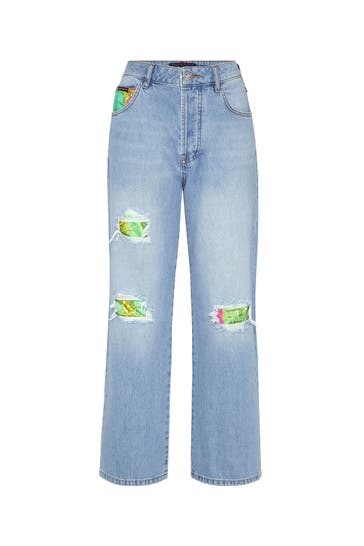 PHILIPP PLEIN Jeans NEW BAROQUE 07GR | GrisailleTurquoise Straight