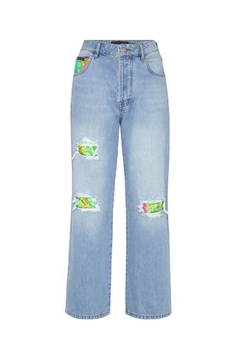 PHILIPP PLEIN Jeans NEW BAROQUE 07GR | GrisailleTurquoise Straight