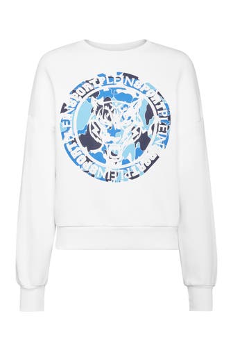 PLEIN SPORT Sweatshirt CARBON TIGER 0107 | white/lightblue