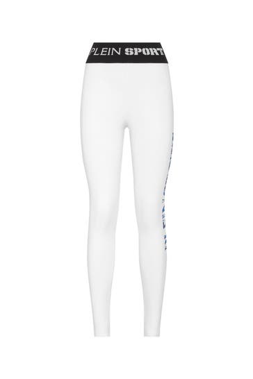 PLEIN SPORT Leggings 0107 | white/lightblue Skinny