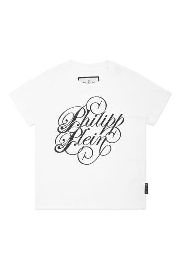 PHILIPP PLEIN T-Shirt COURSIVE 01 | white