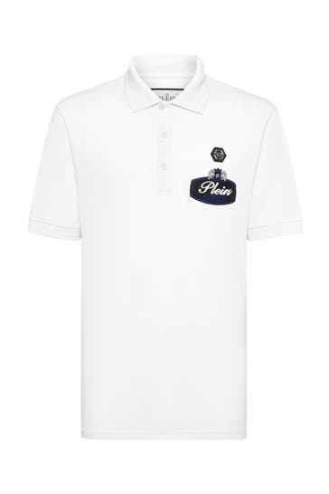 PHILIPP PLEIN Polo-Shirt RACING 01 | white