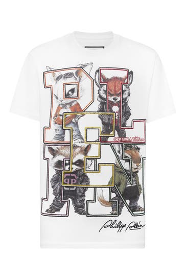 PHILIPP PLEIN T-Shirt Rundhalsausschnitt Ss COLLEGE