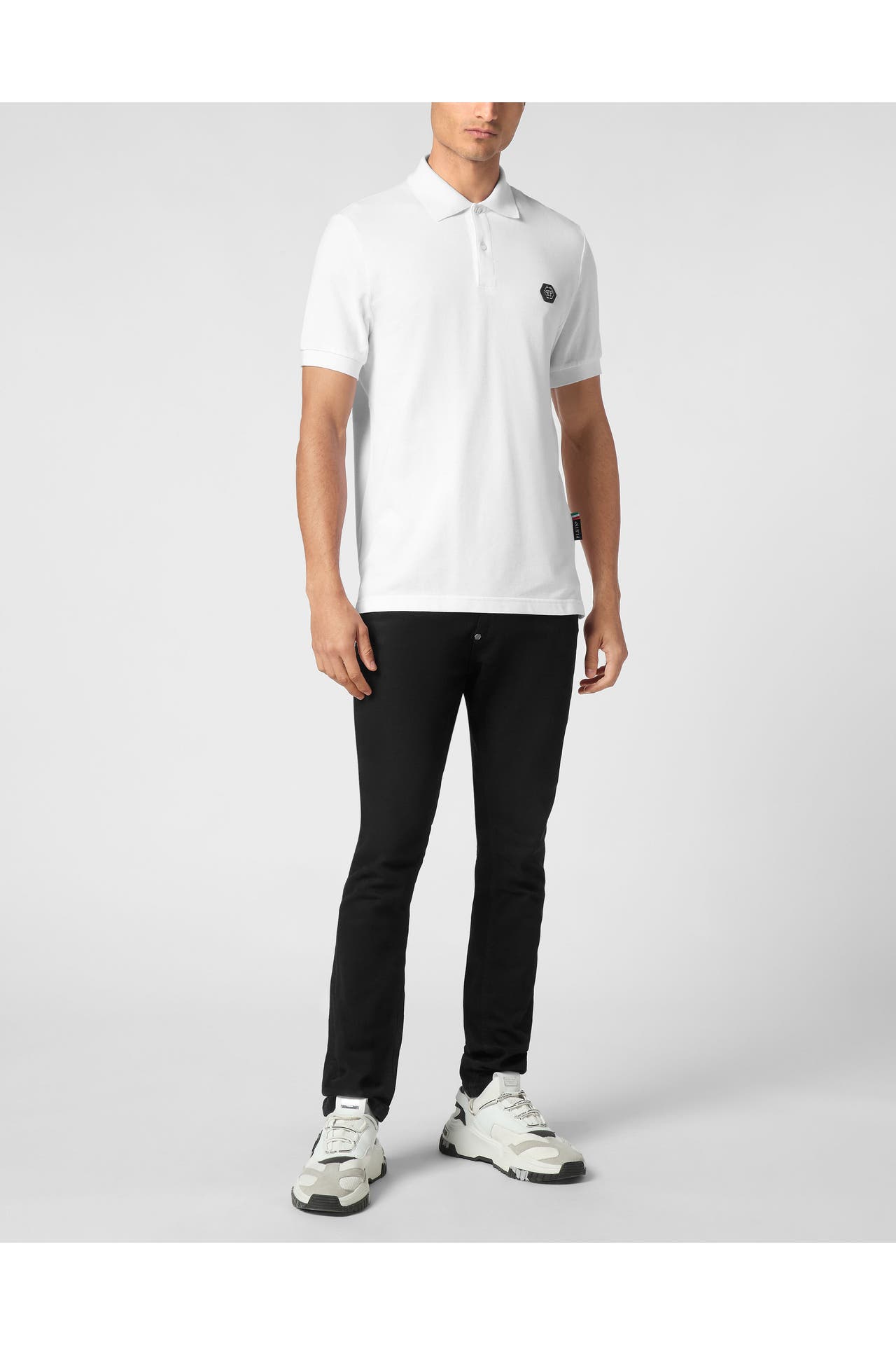 PHILIPP PLEIN Polo-Shirt SKULL&BONES 01 | white, Bild 1