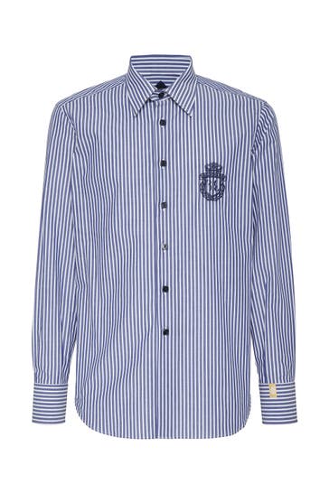 BILLIONAIRE Business-Hemd 0114 | white/darkblue Slim Fit