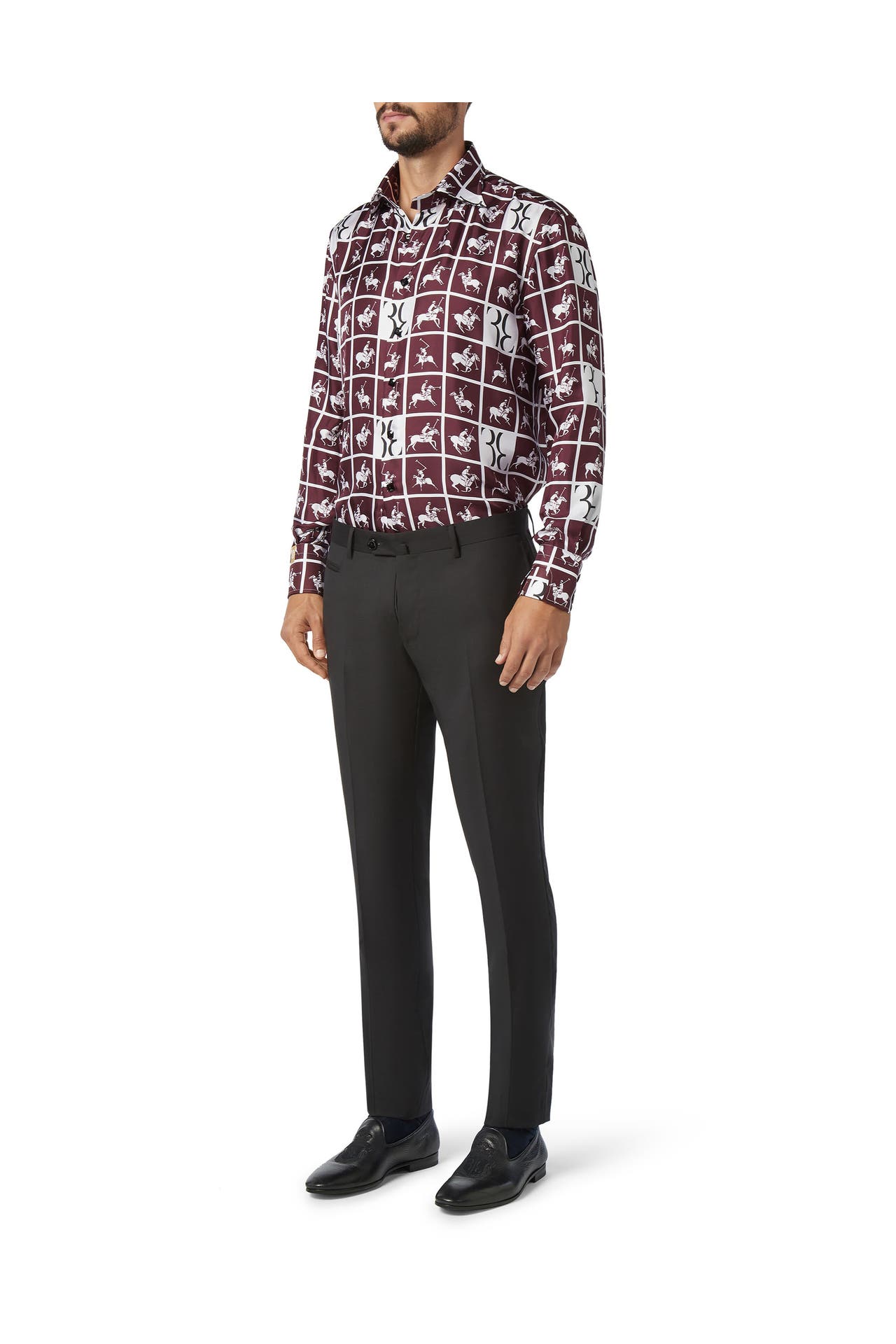 BILLIONAIRE Business-Hemd 35 | Bordeaux Slim Fit, Bild 1