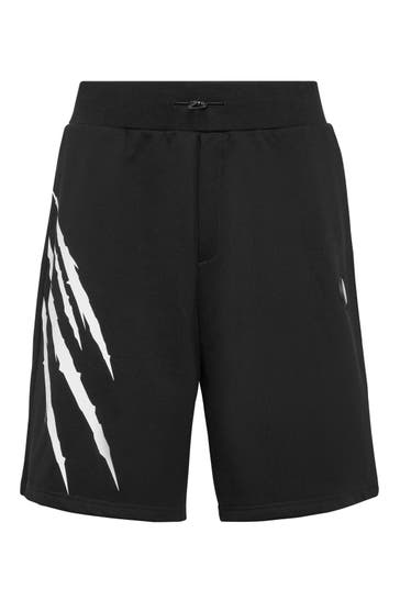 PLEIN SPORT Short SCRATCH 02 | black Wide/ Loose Fit