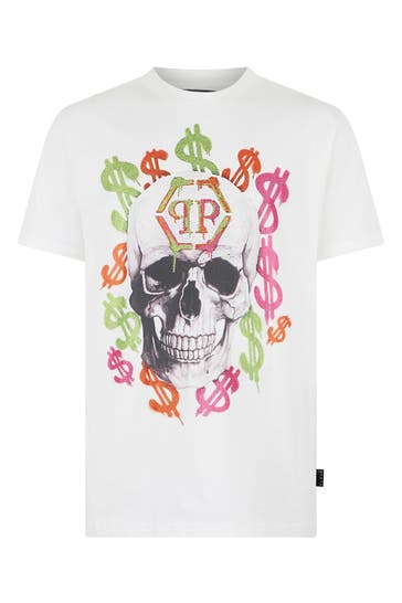 PHILIPP PLEIN Kurzarm-Rundhals-T-Shirt