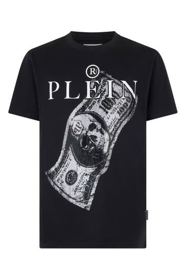 PHILIPP PLEIN Kurzarm-Rundhals-T-Shirt SKULL