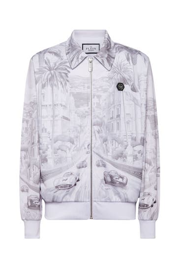 PHILIPP PLEIN Sweatjacke 0102 | white/black