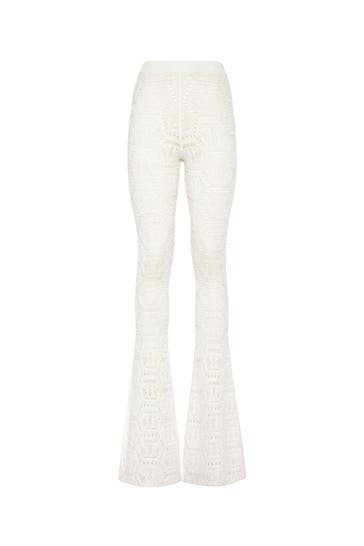 PHILIPP PLEIN Stoffhose MONOGRAM 01 | white Flared