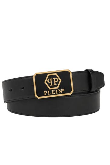 PHILIPP PLEIN Casual-Gürtel HEXAGON 0293 | black/lightgold