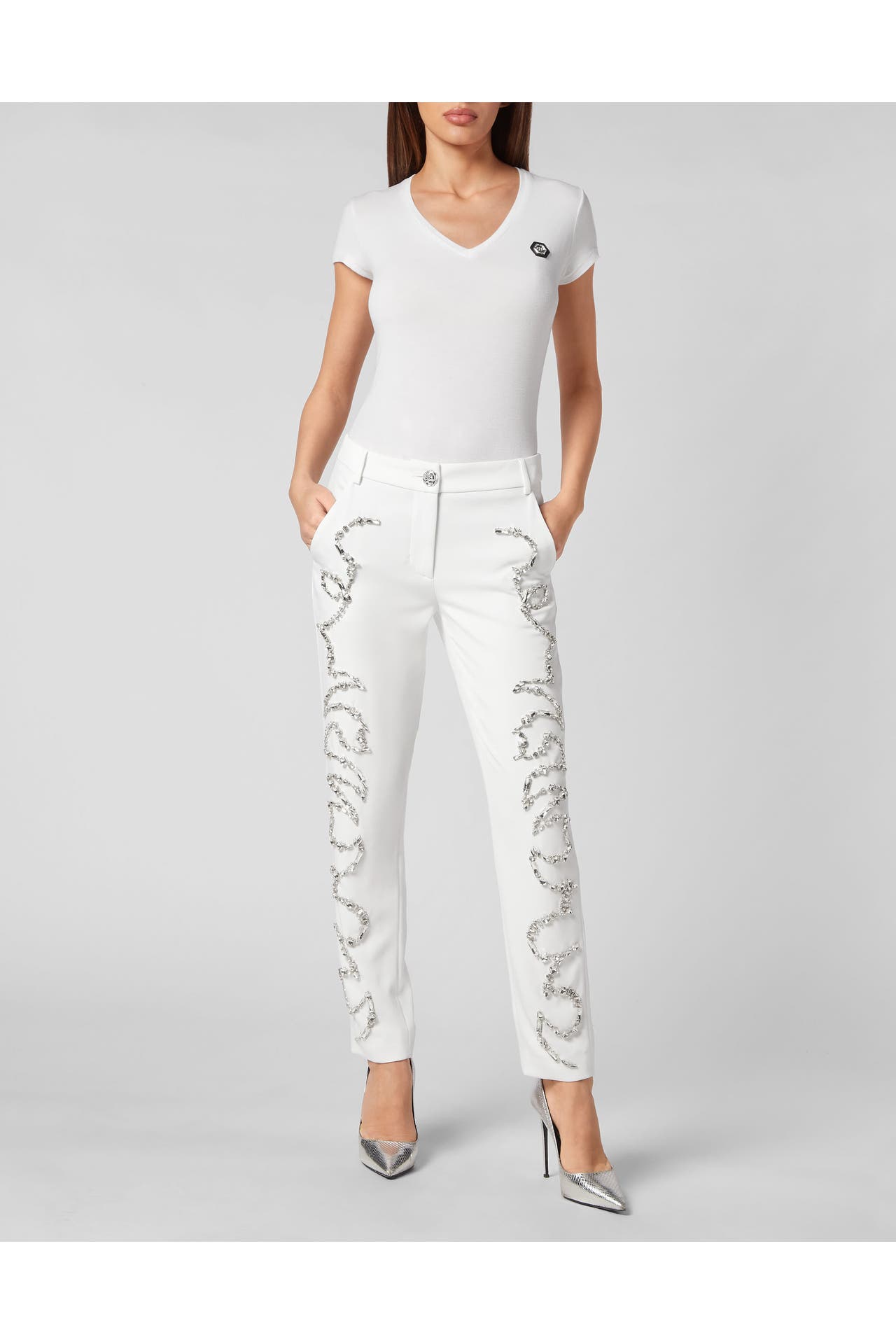 PHILIPP PLEIN Business-Hose 01 | white Straight, Bild 1