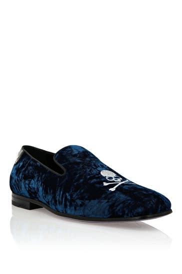 PHILIPP PLEIN Slipper SKULL&BONES 14 | darkblue
