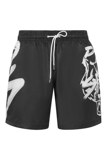 PLEIN SPORT Short 02 | black Wide/ Loose Fit