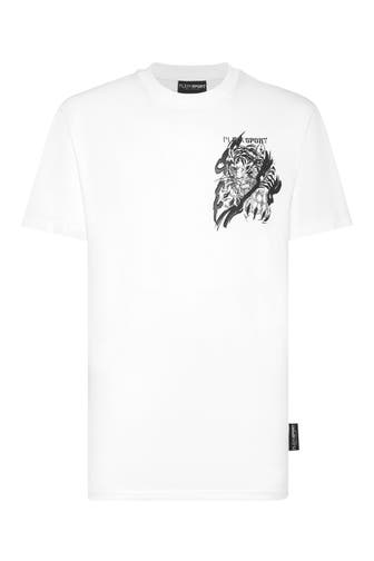 PLEIN SPORT Kurzarm-Rundhals-T-Shirt TIGER