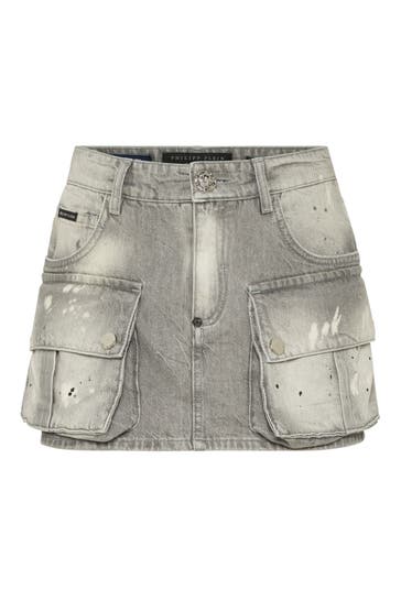 PHILIPP PLEIN Jeansrock 10GX | ConcreteGrey