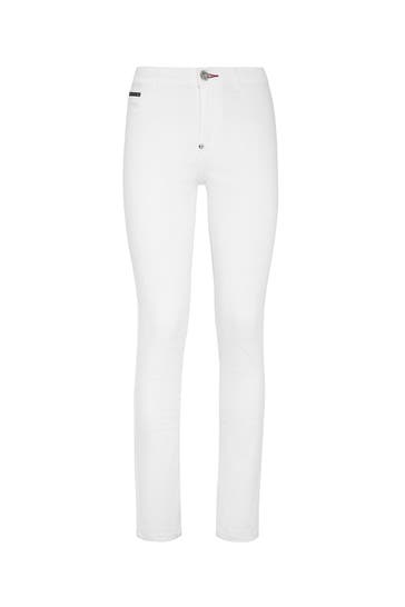 PHILIPP PLEIN Jeans 01 | white Highwaist