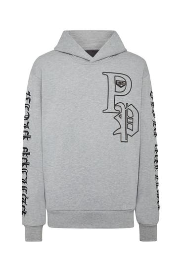 PHILIPP PLEIN Hoodie GOTHIC PLEIN 10 | grey