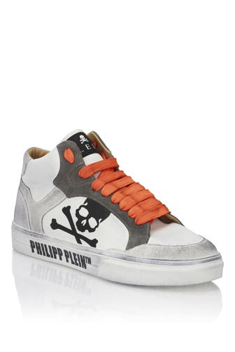 PHILIPP PLEIN Sneaker RETROKICKZ 0186 | White/orangefluo