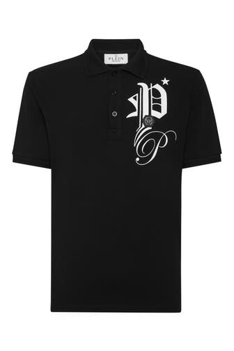 PHILIPP PLEIN Polo-Shirt GOTHIC PLEIN 02 | black