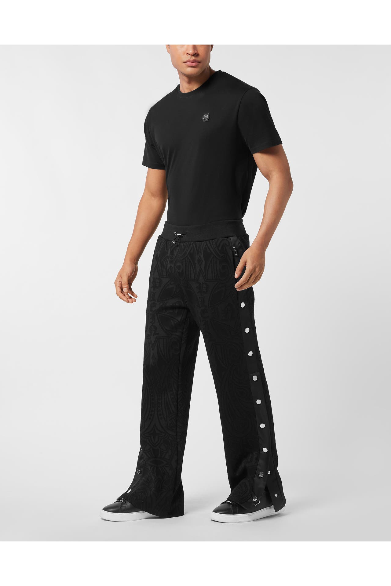 PHILIPP PLEIN Sweatpant CHROME 02 | black Wide/ Loose Fit, Bild 1