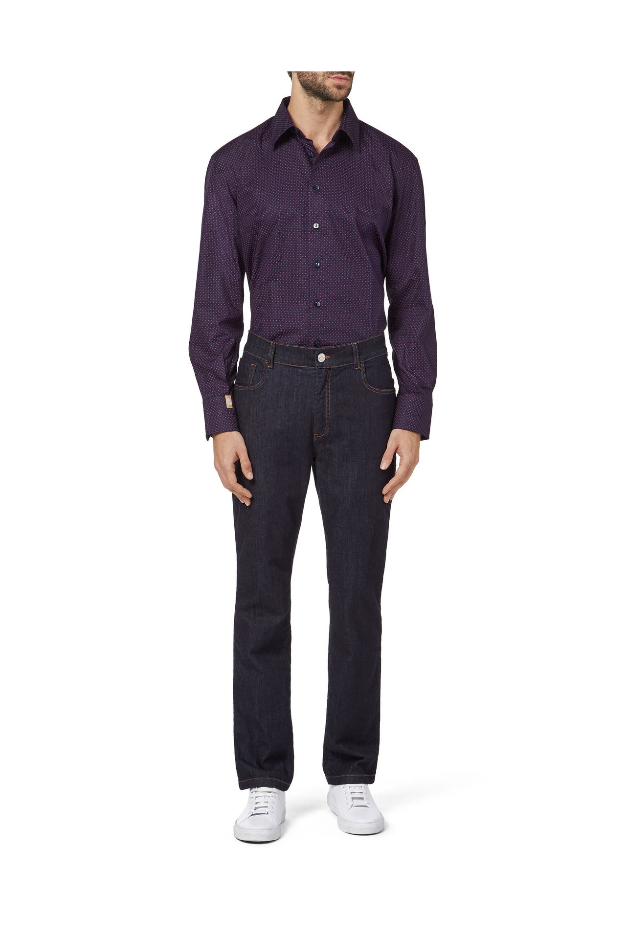 BILLIONAIRE Business-Hemd 1413 | darkblue/red Slim Fit, Bild 1