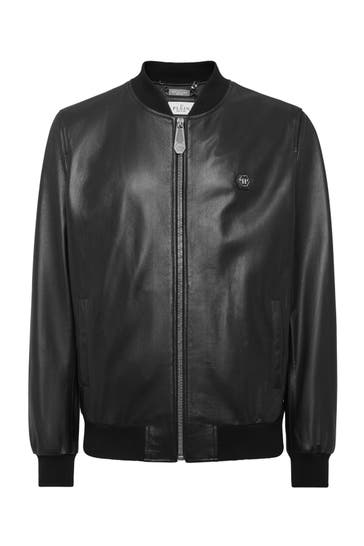 PHILIPP PLEIN Lederjacke SKULL 02 | black