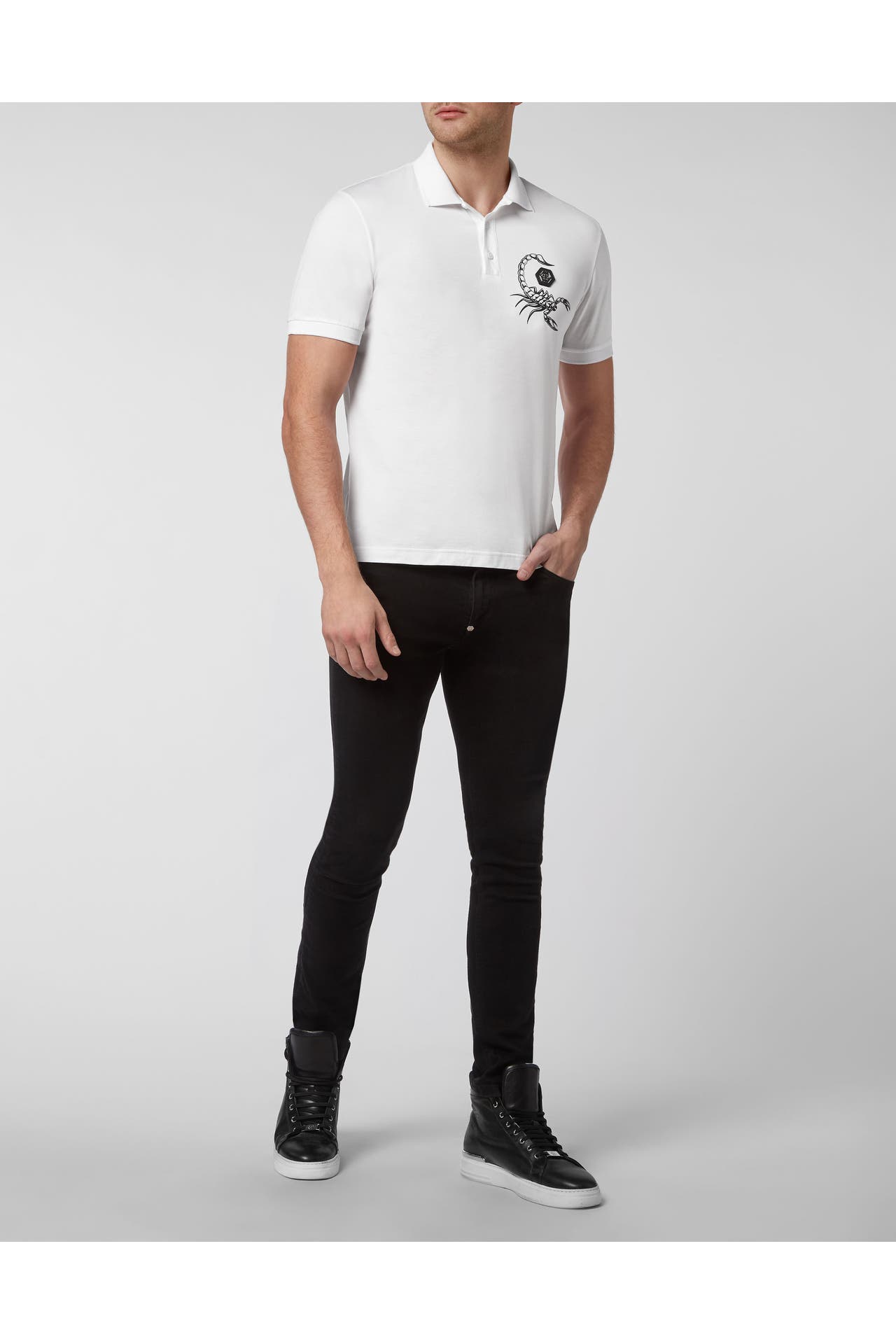 PHILIPP PLEIN Polo-Shirt SCORPION 01 | white, Bild 1