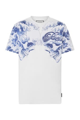PHILIPP PLEIN Kurzarm-Rundhals-T-Shirt SKULL