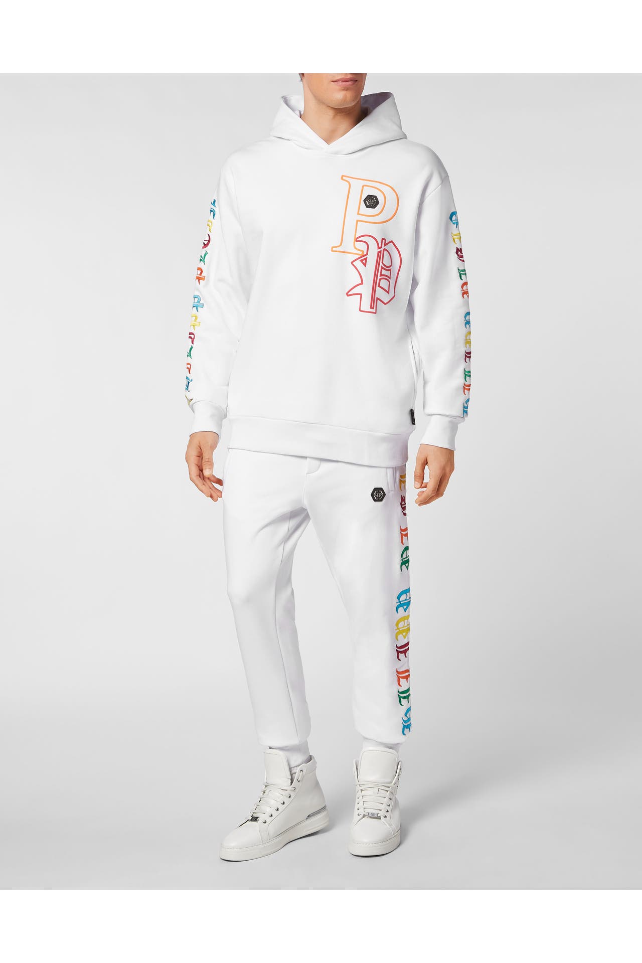 PHILIPP PLEIN Hoodie GOTHIC PLEIN 0121 | white/multicolored, Bild 1