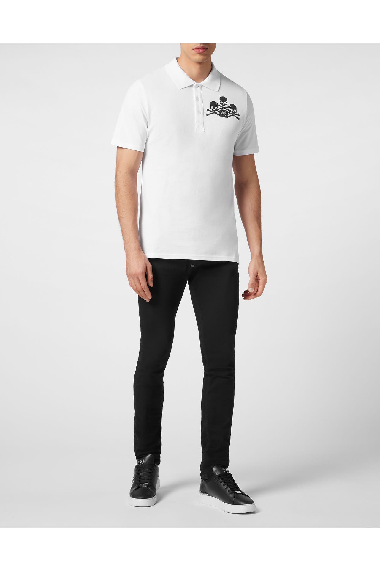 PHILIPP PLEIN Polo-Shirt SKULL 01 | white, Bild 1