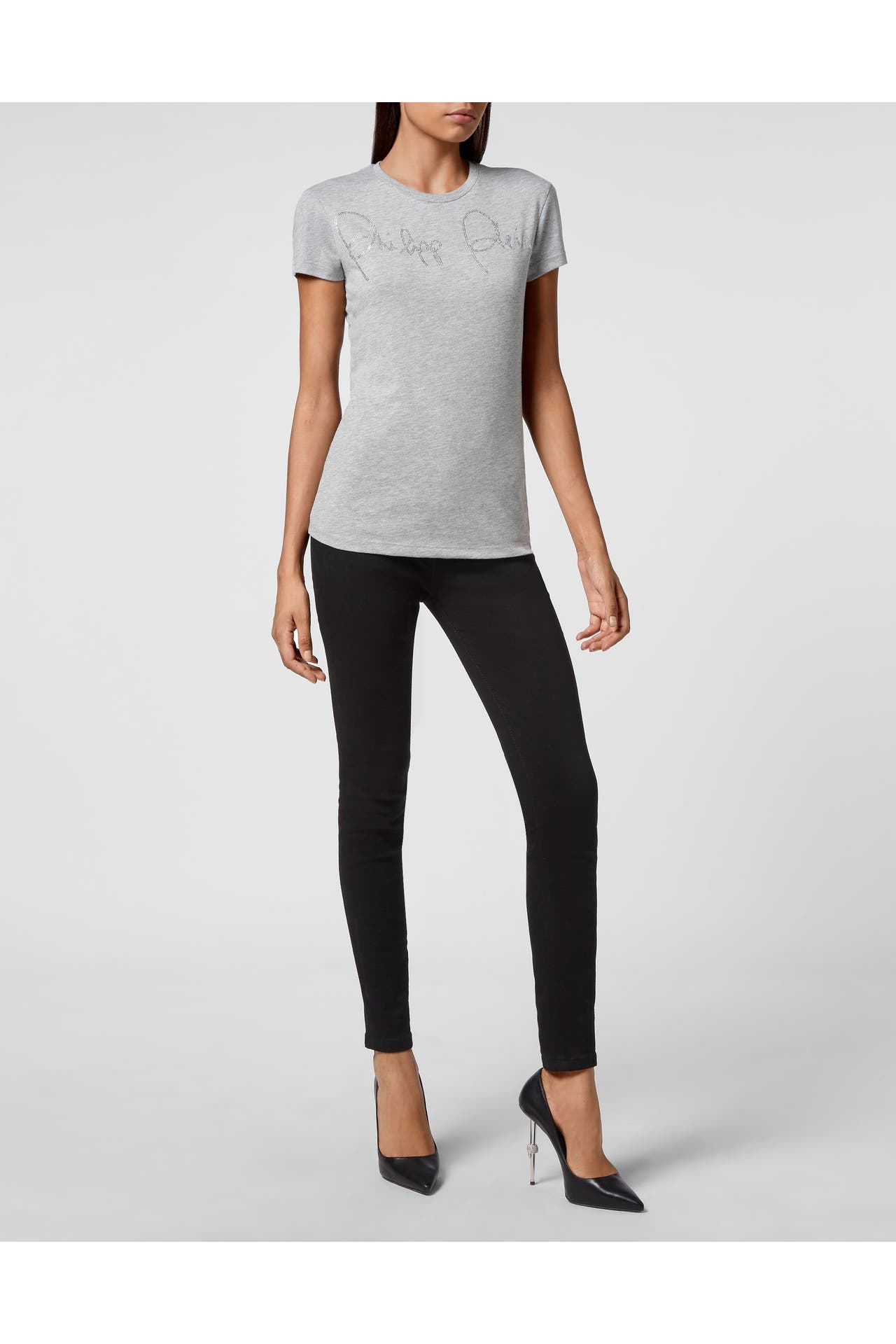 PHILIPP PLEIN T-Shirt 1060 | grey+crystal, Bild 1