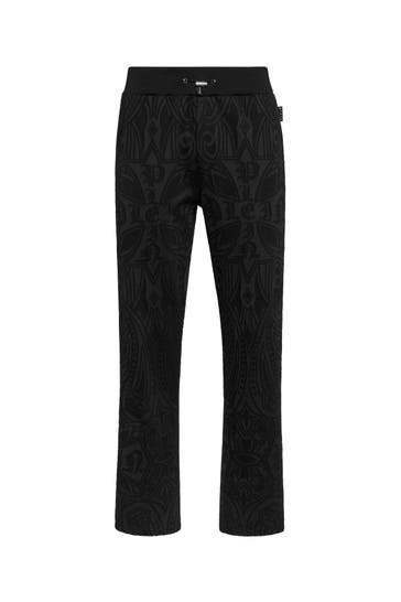 PHILIPP PLEIN Sweatpant CHROME 02 | black Wide/ Loose Fit